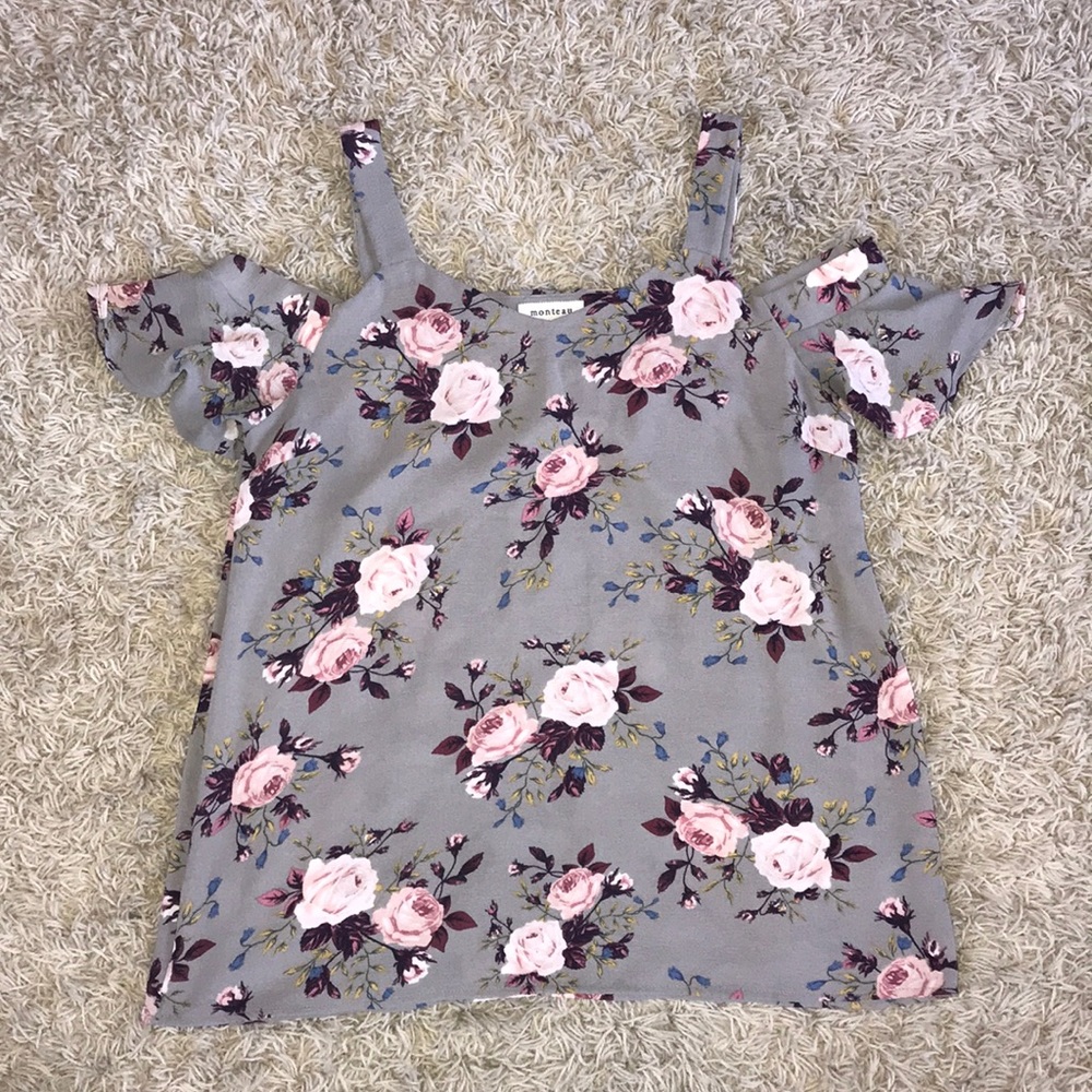 Monteau Cold Shoulder Top